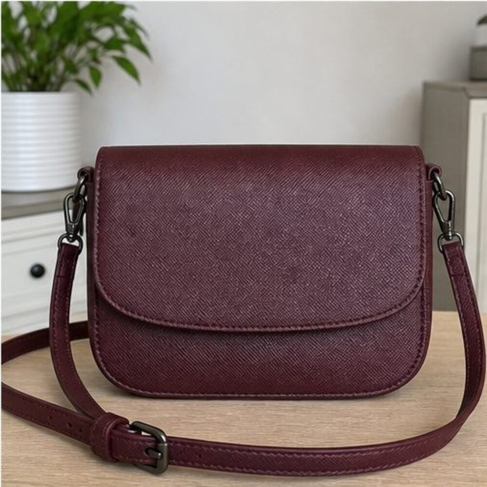 Navy Saffiano Crossbody Bag